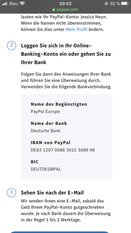  - (Bank, paypal)