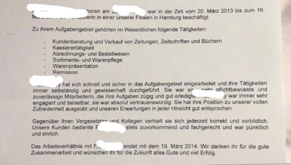 - (arbeitsrecht, Arbeitszeugnis)