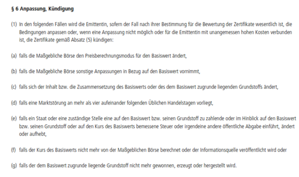 - (Kündigung, Zertifikat)