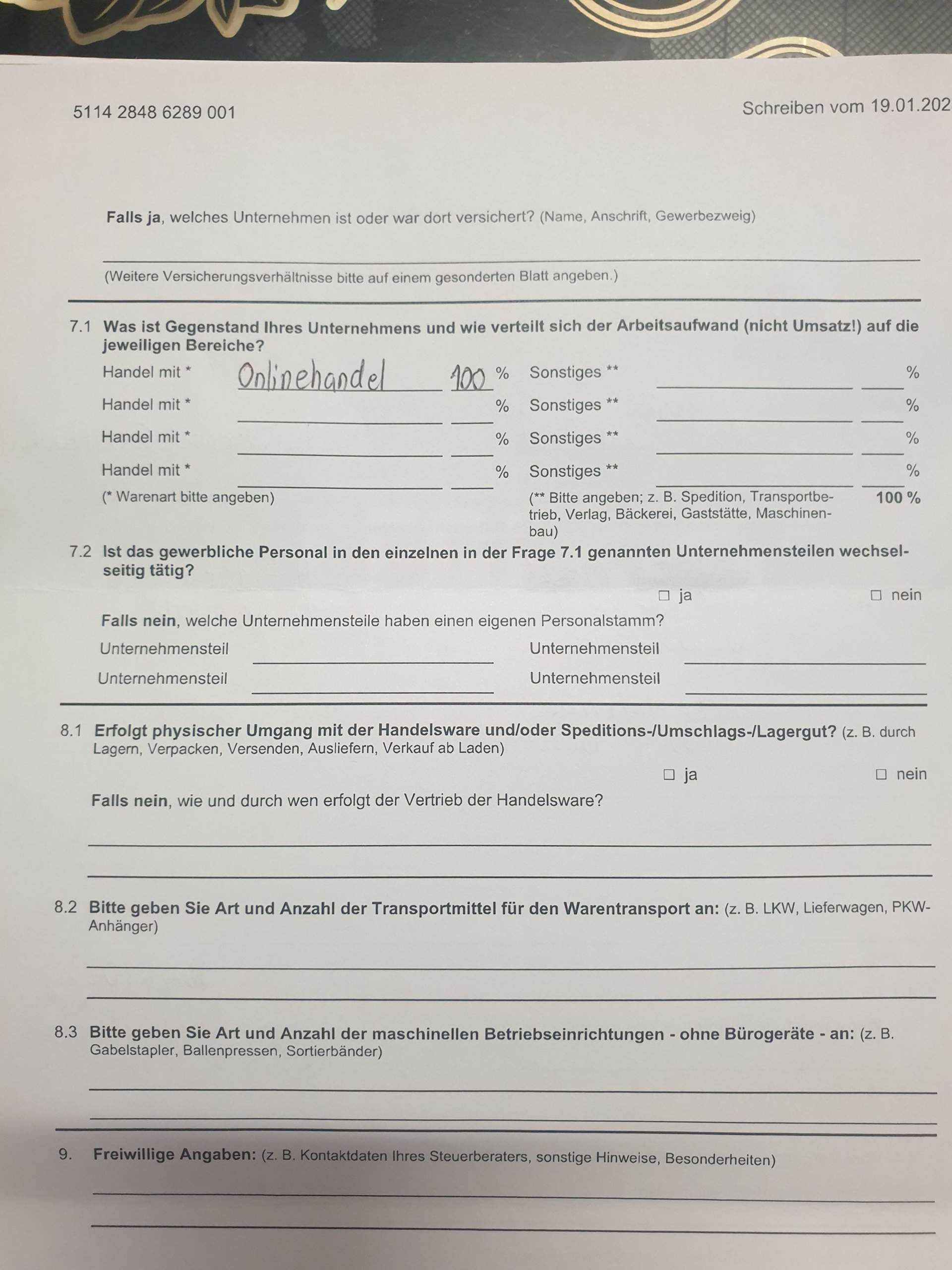 BGHW Betriebsbeschreibung? (Unternehmen, Berufsgenossenschaft)