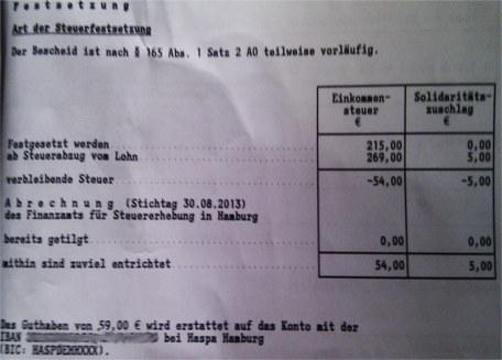 Festzusetzende Einkommensteuer Mein Zu Bezahlender Betrag Steuern Recht Steuerrecht