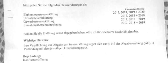 - (Steuererklärung, Finanzamt)
