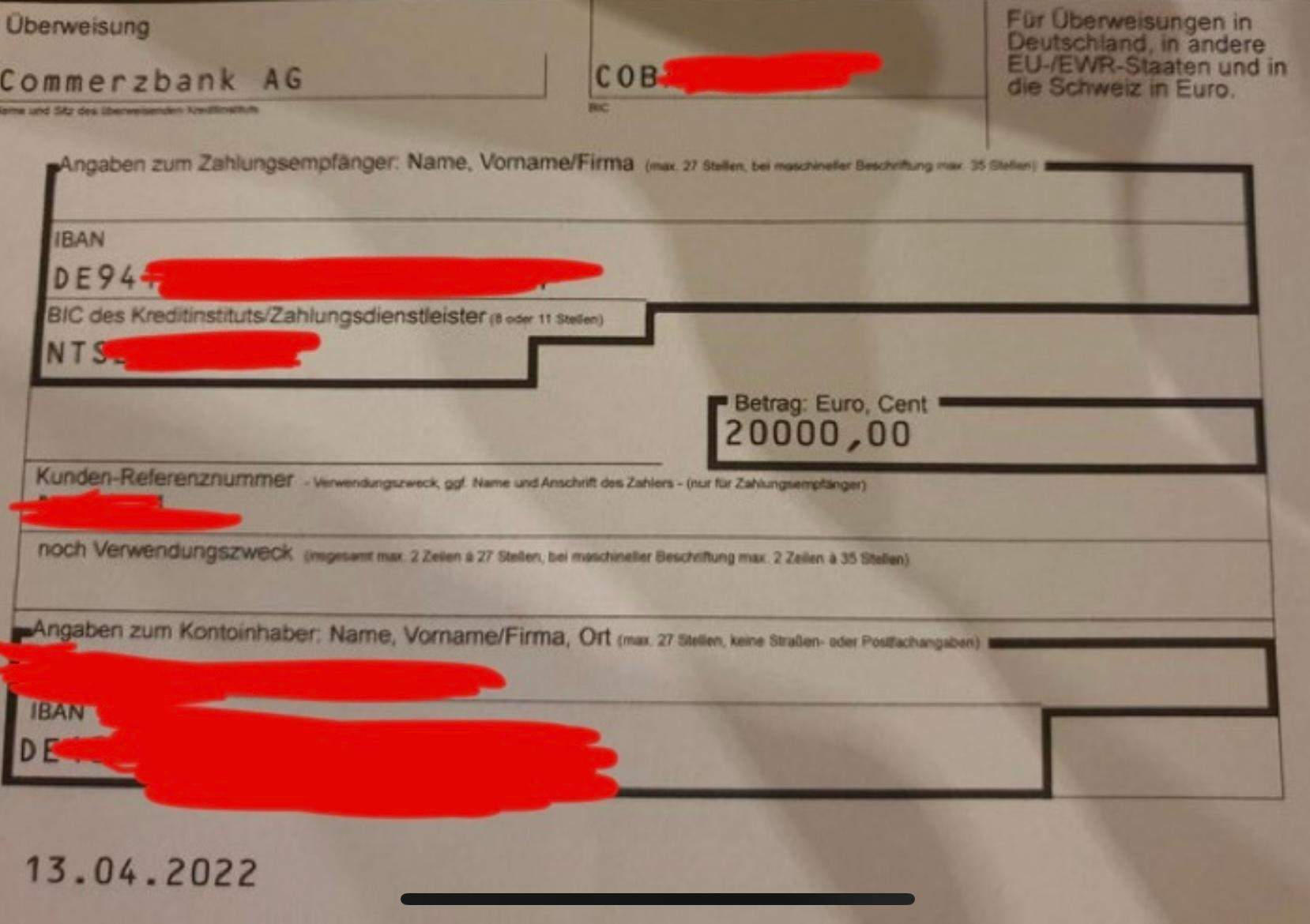 Ist dieser Überweisungsbeleg echt und was bedeutet dieser genau? (Bank