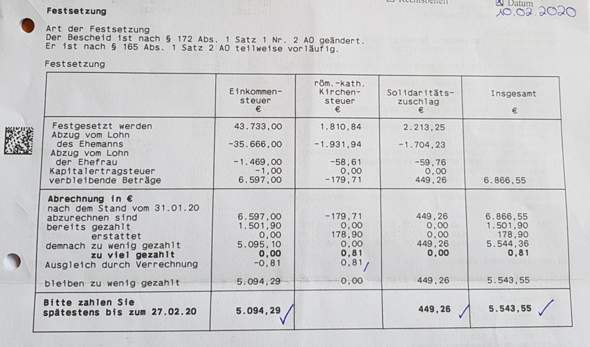 Kann mir jemand beim Steuerbescheid helfen? (Steuererklärungen)