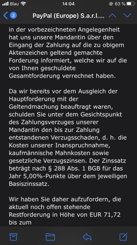 - (paypal, KSP Mahnung, KSP)
