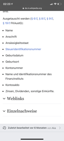 OECD Datenaustausch, welche Daten werden konkret ausgetauscht?