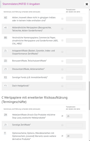 Onvista Angemessenheitsprufung Freischalten Aktien Borse