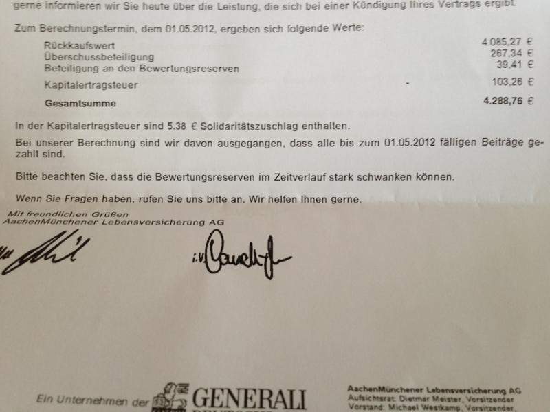 Start-Ziel-Renten-Police AMV kündigen/stauchen/beitragsfrei stellen ...