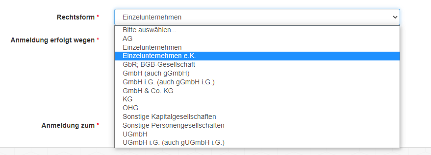 Was muss ich hier auswählen (Gewerbeanmeldung) als Onlyfans-Creator ...