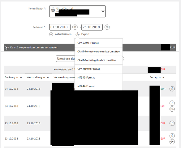 - (Online-Banking, Umsatz, Haushalt)